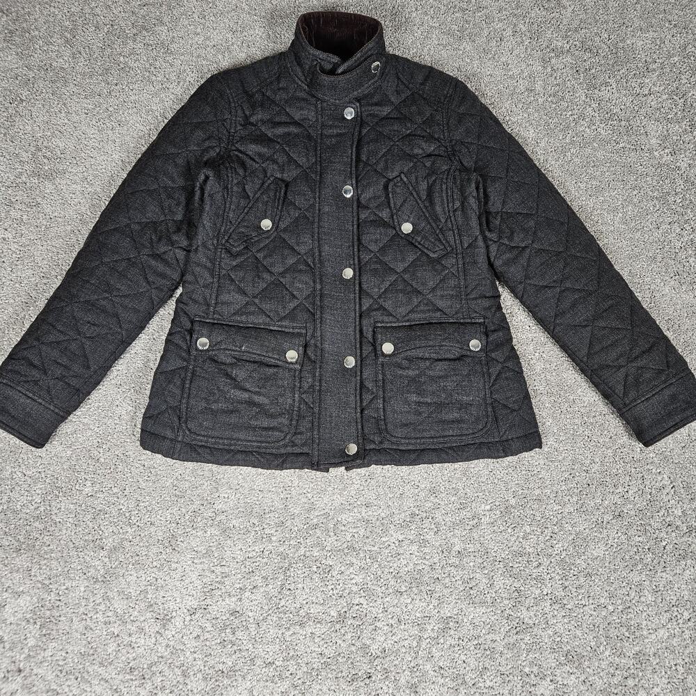 Lauren Ralph Lauren Quilted Puffer Jacket in Charcoal Gray